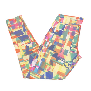 DONAJO FITWEAR Neon Geometric Pattern Workout Leggings Size M